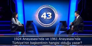 Kim Milyoner Olmak İster'de 'Türkiye'nin başkenti' sorusu 2 jokerle yanıt buldu