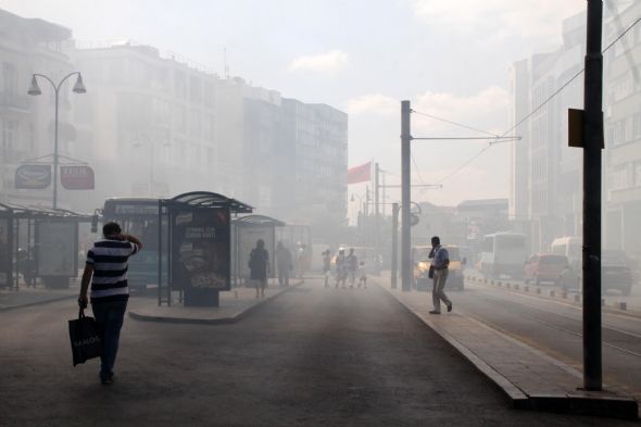 Kadıköy duman altında 2