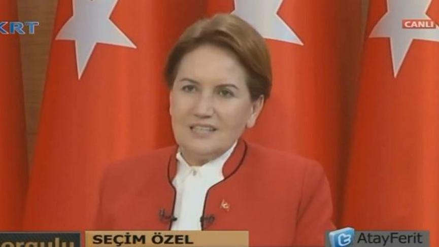 Meral Akşener “Anket sonucu Tayyip bey ikinci tura kalıyor”