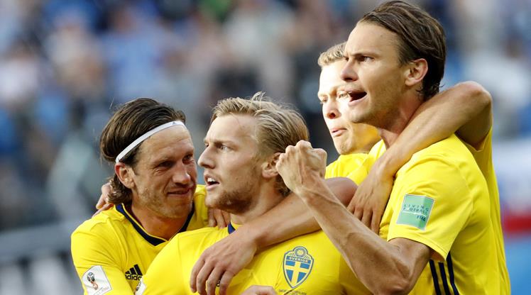 İsveç, tek golle çeyrek finalde