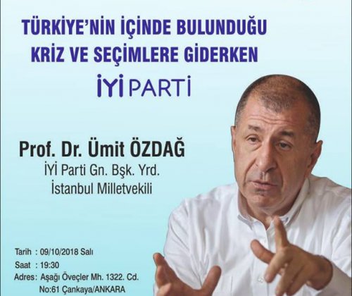 Yeniden Aydınlanma Derneği'nde Ümit Özdağ Konferansları Ankara ile başlıyor