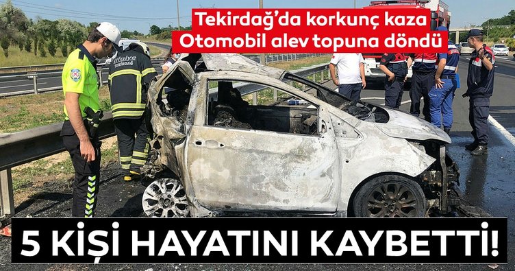 Tekirdağ’da feci kaza: Beş kişi hayatını kaybetti