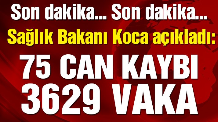 Sağlık Bakanı Koca son corona virüsü verilerini duyurdu!