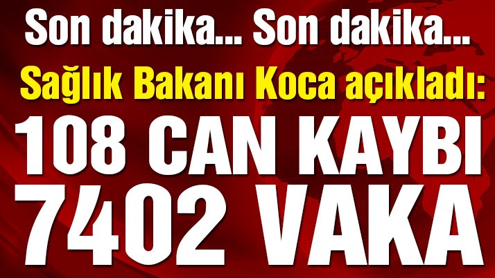 Corona'dan ölenlerin sayısı 108 oldu