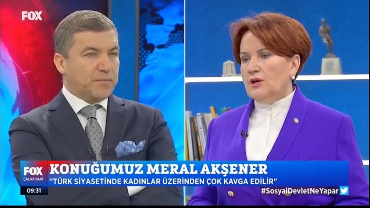 Akşener, Fox TV'de Çalar Saat programında