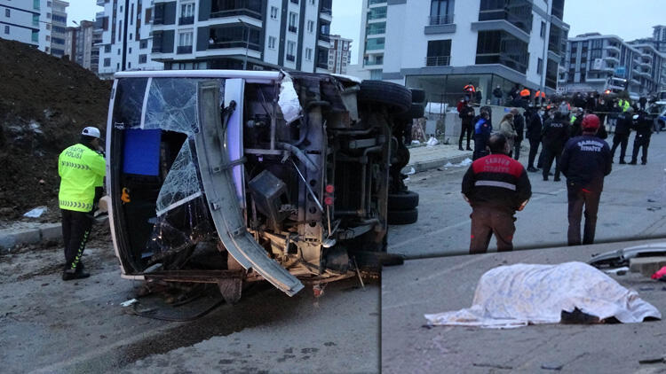 Samsun'da belediyenin servis aracı devrildi: 2 Ölü, 20 yaralı