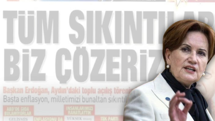 Meral Akşener O manşeti böyle ti'ye aldı