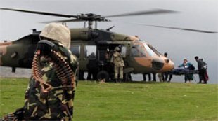 PKKlı leşlerini helikopterle taşıdılar