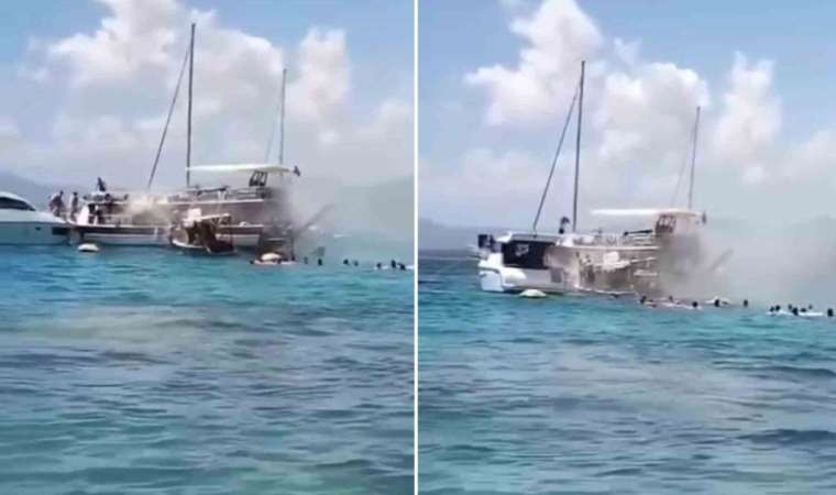 İzmir'de tur teknesinde yangın: Yolcular denize atladı!