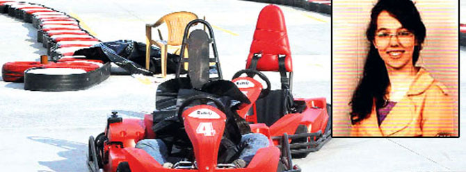 Go-kart pistinde kafası koptu!