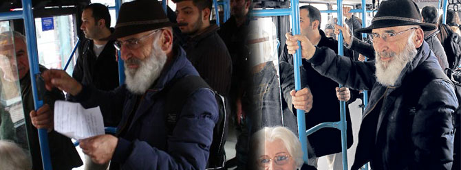 Ebu Suud Efendi halk otobüsünde
