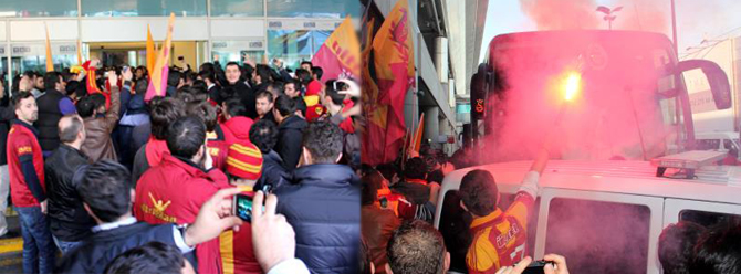 Galatasaraya coşkulu karşılama!