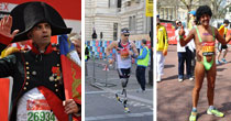 Londra Maratonunda renkli sahneler