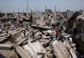 Bangladeşte hayatını kaybedenlerin sayısı bin 21 e ulaştı.