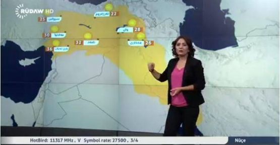 Barzaninin televizyonunda Kürdistan hava durumu