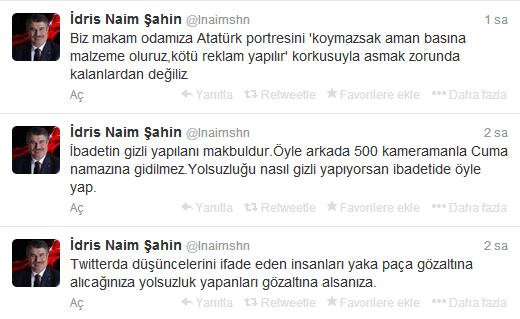 İdris Naim Şahin’den Erdoğan’a Yolsuzluk Göndermesi