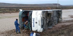 Yozgat'da otobüs devrildi! 1 ölü 20 yaralı