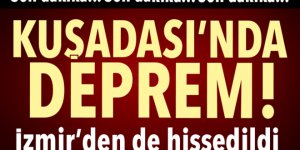 Kuşadası Körfez'de 4.8 büyüklüğünde deprem!