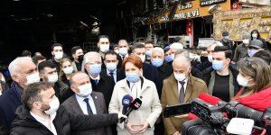 Akşener, Kızılcahamam'da yangından mağdur olan esnafa ziyaret