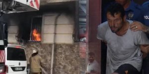 Eşi ve çocuklarının içinde bulunduğu daireyi ateşe verdi!