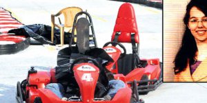 Go-kart pistinde kafası koptu!