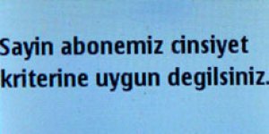 Cinsiyet Kriterlerine Uygun Değilsiniz.